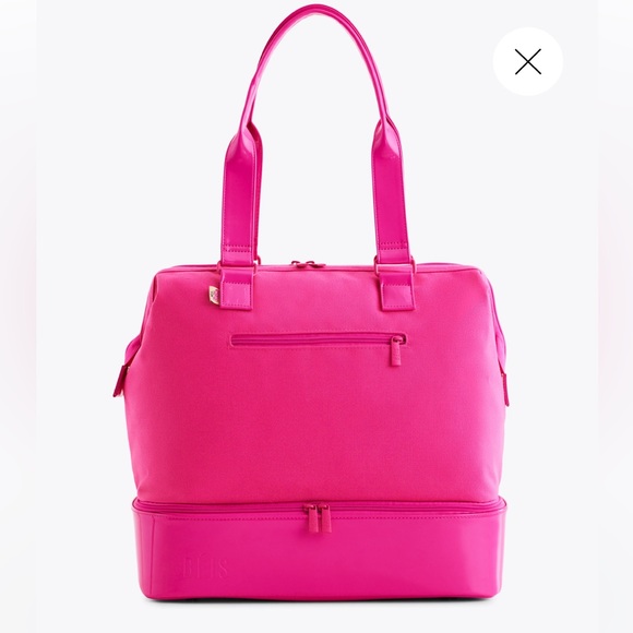 NWT BEIS THE MINI WEEKENDER IN BARBIE PINK - Picture 9 of 17